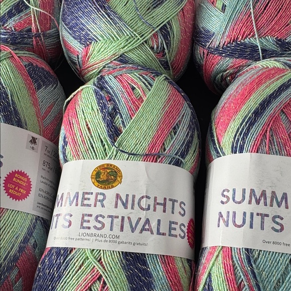 Lion Brand Yarns Summer Nights lot of 6 - Picture 2 of 5